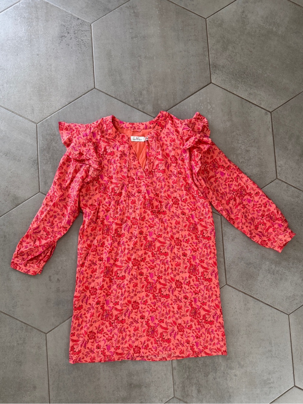 Vineyard Vines Womens Pink Helenium Floral Mini Shift Dress Size‎ M